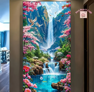 Preview: Diamond Painting Bergwasserfall